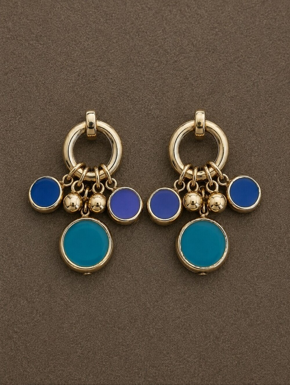 3/$30 VTG Circle Bauble Post Dangle Earrings